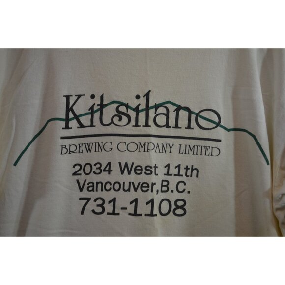 Kitsilano Brewing Company Ltd. Large White Shirt Cotton Vtg Just Brew It - Picture 5 of 12